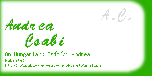 andrea csabi business card